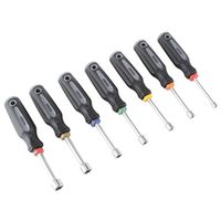 Vulcan SD-SET-4 Nut Driver Set, 7-Piece, Carbon Steel, Chrome, Black & Gray Handle