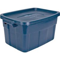 Rubbermaid Roughneck Nestable Storage Box, Dark Indigo, 23.9 in L, 15.9 in W, 12.2 in H