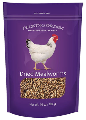 Pecking Order Chicken Mealworm Treat, 10 oz Bag