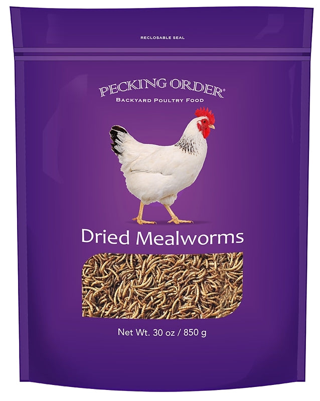 Pecking Order Chicken Mealworm Treat, 30 oz Bag