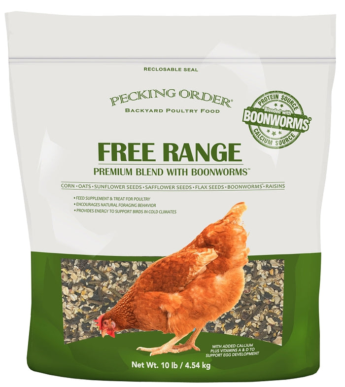 Pecking Order Free Range Blend with Boonworms, 10 lb Bag