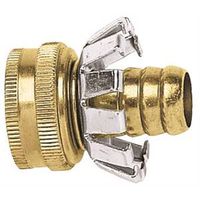 Gilmour Mfg Clinch Repair Coupling, 5/8 in, Female Threaded, Brass, For 5/8 in Hose