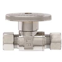Plumb Pak PP2071LF Shut-Off Valve, Straight, 3/8 x 3/8 in Compression, Brass Body