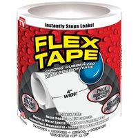 Flex Tape, 5 ft L x 4 in W, Rubber Backing (TFSWHTR0405)