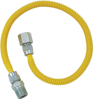 BrassCraft ProCoat Series CSSD54-24 Gas Connector 24 in L 1/2 x 1/2 in 0.5 psi Pressure -40 to 150 T