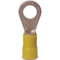 Gardner Bender 20-107 Ring Terminal, 600 V, 12 to 10 AWG, 1/4 in Stud, Vinyl Insulation, Copper Cont