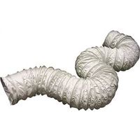 Lambro Series Vent Hose, 4" ID x 8' L, White Vinyl Duct (1309)