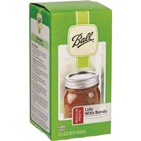 Ball Lid and Band, Regular Mouth, Steel, 12PK Reg Jar Cap