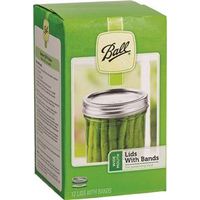 Ball Wide Mouth Steel Lid and Band 12PK W/M Jar Cap