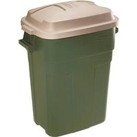 Rubbermaid 297900EGRN 30 Gal Trash Can, Plastic, Evergreen, Snap-Fit Lid Closure