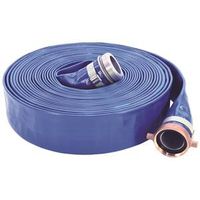 Abbott Rubber 50 ft Water Discharge Hose, Female x Male, PVC, Blue (1148-2000-50-CE)