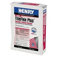 Henry 527 TileFlex Plus Series Thin-Set Mortar, White, Fine Solid Powder, 25 lb Bag