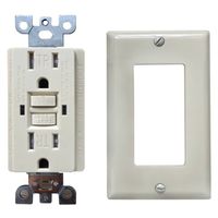 Genmax TR15VST GFCI Receptacle, 15 A, Ivory Tamper Resistant