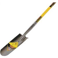 Structron S700 Drain Spade, 6" W Blade, 14 Ga Steel Blade, Fiberglass Handle, 48" L Handle