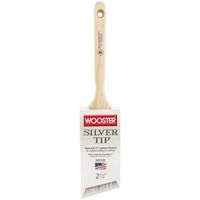 Wooster 5221-2.5 Paint Brush, Silver/White, Birch Hardwood Handle, 2.5 in Width, Polyester Bristle