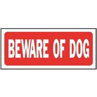 Beware of Dog Sign - 6" x 14"