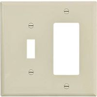 Eaton Wiring Devices PJ126V-SP-L Combination Wallplate, 2-Gang, Ivory