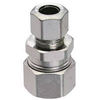 Plumb Pak PP80PCLF Tube Adapter, 5/8 in OD X 3/8 in OD, Compression, Chrome