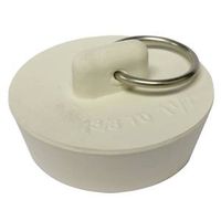Plumb Pak Duo Fit Series PP820-39 Drain Stopper, Rubber, White, 1-3/8 in to 1-1/2 in Sink