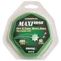 Arnold Maxi Edge Series WLM-80 Trimmer Line, 0.080 in Dia, 40 ft L, Polymer, Green