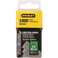 STANLEY TRA206T Staple, 29/64 in W Crown, 3/8 in L Leg, Galvanized, 22 ga