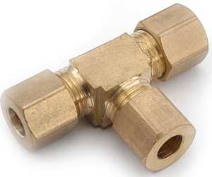 Anderson Metals Brass Compression Tube Union Tee, 5/8 in (Model: 750064-10)