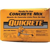 Quikrete 1101-60 Concrete Mix, Brown/Gray, Granular, 60 lb Bag