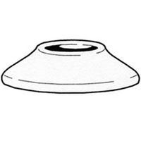 Shallow White Bath Flange 1"