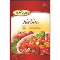 Mrs. Wages Tomato Canning Mix, 4 oz Pouch, Hot Salsa