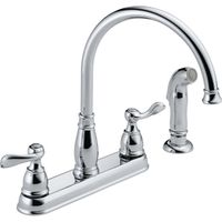 Delta Windemere Kitchen Faucet with Side Sprayer, 1.8 GPM, 2-Handle, Stainless Steel