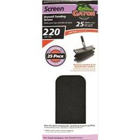 Gator 3300 Sanding Screen, 11 in L, 4-3/8 in W, 220 Grit, Very Fine, Silicone Carbide
