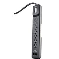 Woods 41626 Surge Protector Strip, 120V, 15A, 7-Outlet, 1780J Energy, 4ft