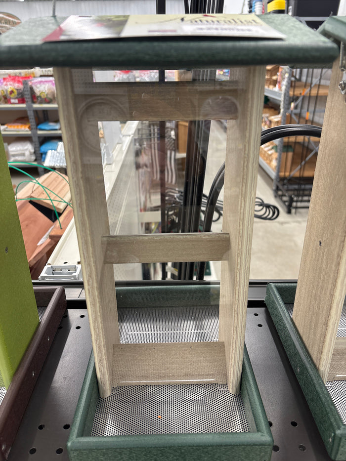 Tall Green Bird Feeder