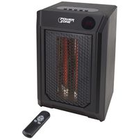 PowerZone Infrared Quartz Heater with Remote Control, 750/1500W, 5118.2 BTU, Black (HT1195)