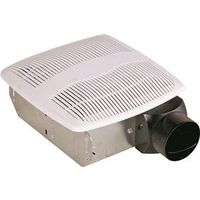 Air King Exhaust Fan, 7.25 in L x 7.25 in W, 0.9 A, 120 V, 1-Speed, 50 CFM, Metal, White