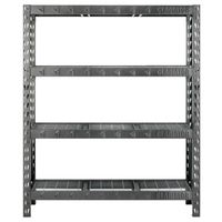 Gladiator 4-Shelf Rack, 7200 lb Capacity, 60 in OAW, 18 in OAD, 72 in OAH, Hammered Granite