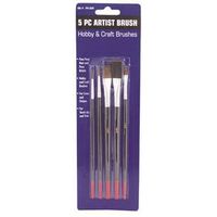ProSource A55505 Artist Brush Set, Wood Handle