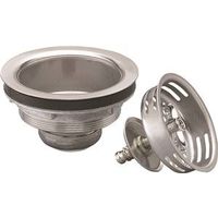 Plumb Pak PP5410 Stainless Steel Basket Strainer for 3-1/2 in Dia Opening Kitchen Sink
