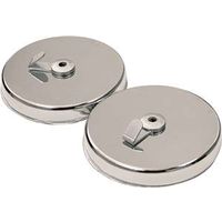 Magnet Source 0 Magnetic Hook, Chrome, 2 Hooks, 35 lb Capacity