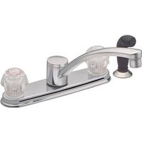 Moen Adler Series 87046 Kitchen Faucet, 1.5 GPM, 2-Handle, Stainless Steel, Chrome Plated, Deck Mount