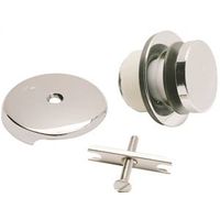 Plumb Pak PP826-66PC Trim Kit, Polished Chrome, For 1-3/8 In, 1-1/2 In Bath Drains Trim Kit Foot Loc