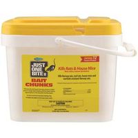 Starbar Just One Bite Mouse and Rat Killer, Solid, 12 lb Pail Just1Bite 96CT 2OZ Chunk