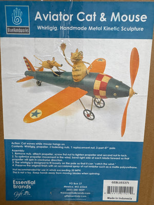 Cat Aviator Whirligig Bird Feeder