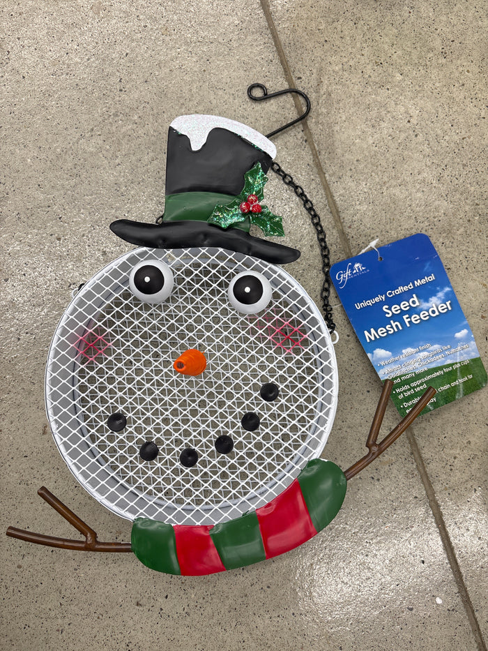 Snowman Mesh Wild Bird Feeder