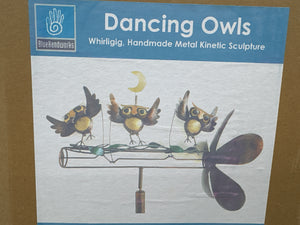 Dancing Owls Whirligig Garden Decor