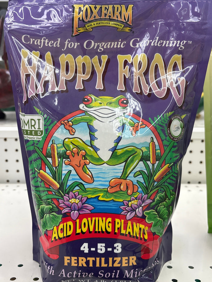 Happy Frog HFACID4 Acid Loving Plant Fertilizer, 4 lb Bag, Granular Dry Fertilizer