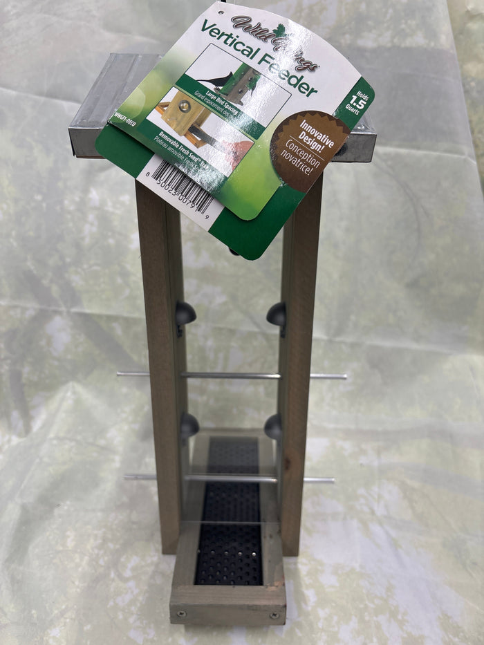 Galvanized Farmhouse Vertical Bird Feed Feeder