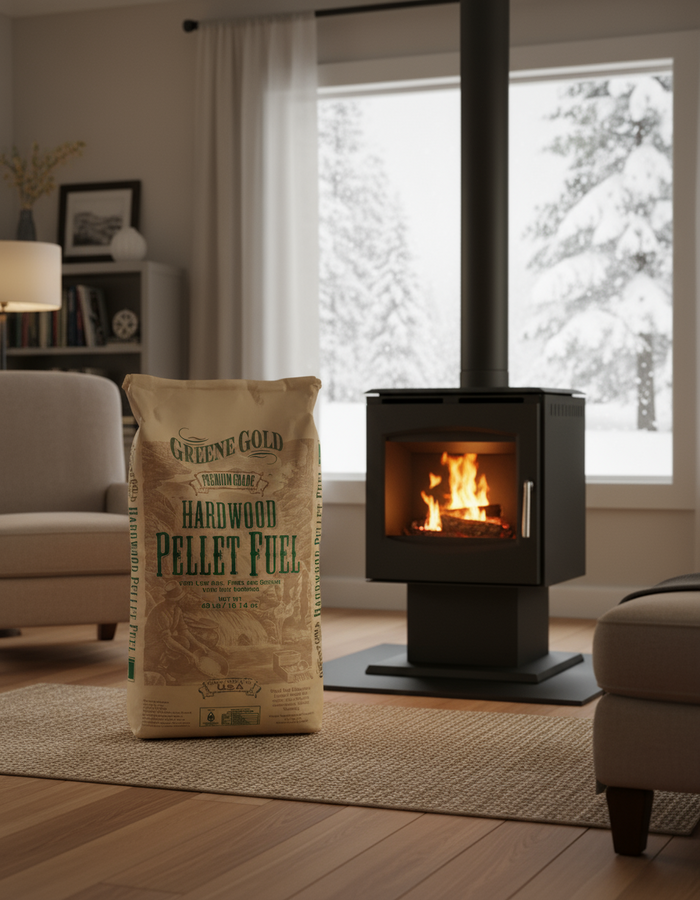 Greene Gold Hardwood Pellet Fuel (Wood Burning Pellets) - 40 lb. Bag