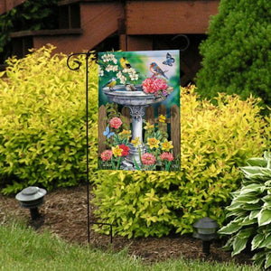 Birdbath in Bloom Flag