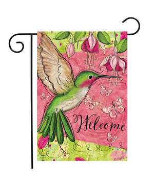 Blissful Hummingbird Flag